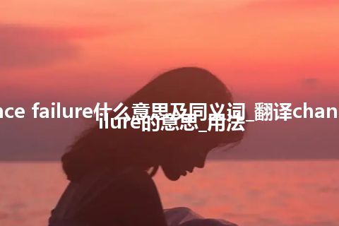 chance failure什么意思及同义词_翻译chance failure的意思_用法